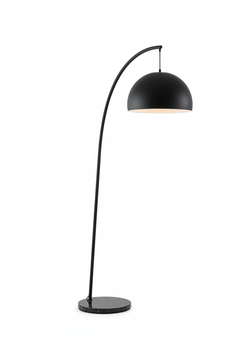 Black Arc Floor Lamp