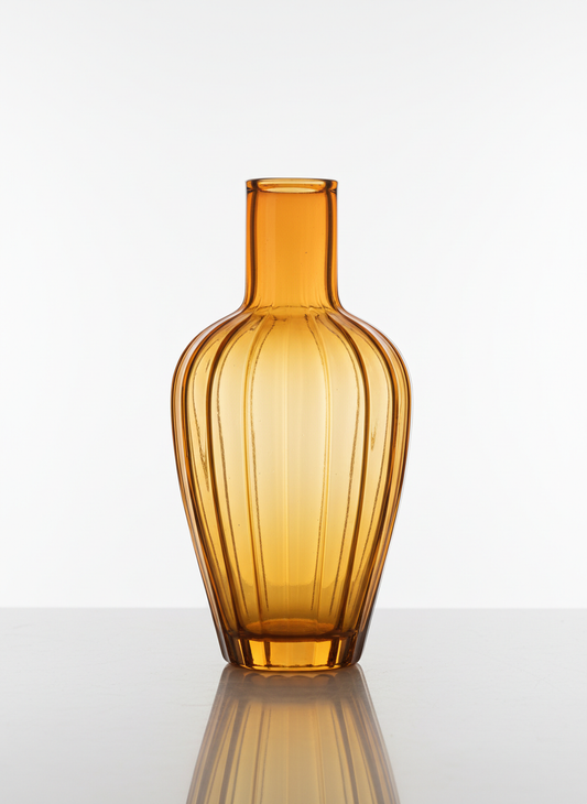 Ribbed Glass Vase